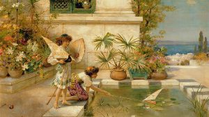 William Stephen Coleman (1829–1904) Children playing with boats