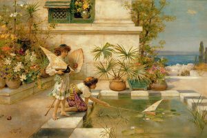 William Stephen Coleman (1829–1904) Children playing with boats