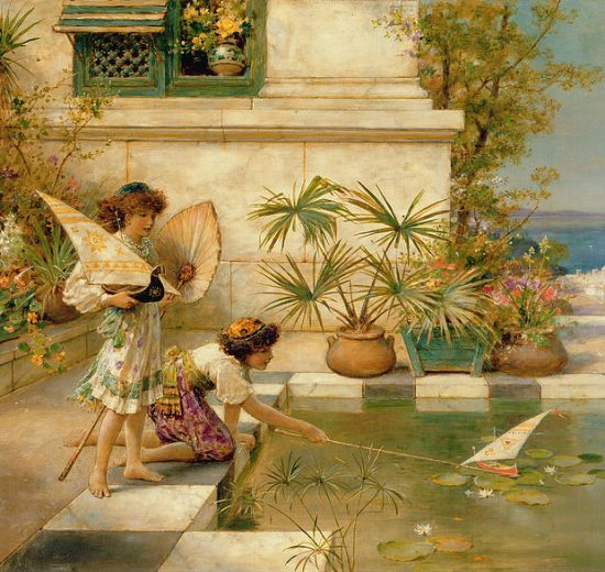 William Stephen Coleman (1829–1904) Children playing with boats